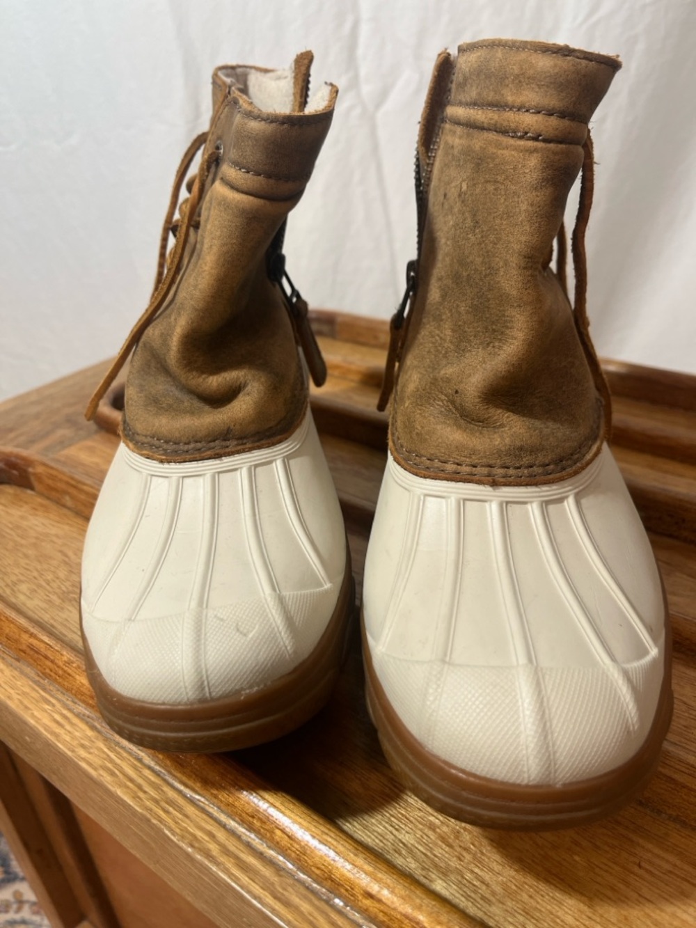 Two-Tone Duck Boots in Tan and Cream womens sperry size 8 - Picture 4 of 14